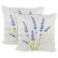 thumbnail image 3 of Elegant Lavender Flowers Cushion Case Pillow Cover with Zipper 2 Pack (18" x 18"), 3 of 4