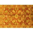 thumbnail image 1 of Ahgly Company Machine Washable Indoor Rectangle Oriental Yellow Traditional Area Rugs, 7' x 10', 1 of 4