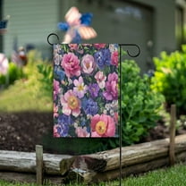 Yayeee Garden Flag 12"x18" Double Sided Outdoor Yard Lawn Holiday Decorations, Soft Pinks Flowers
