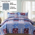 thumbnail image 6 of 3-Piece Queen Patchwork Quilt Set - Microfiber, Lightweight, All Season (1 Quilt, 2 Pillow Shams), 6 of 8