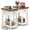 White & Brown, variant on Homieasy Farmhouse Narrow End Table with Built-in Charging Station – USB Ports & AC Outlets, Drawer & Open Shelf, Slim Side Table for Bedroom, Living Room, Small Spaces,Black Walnut