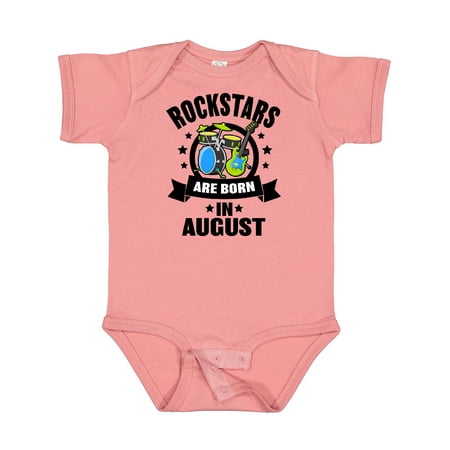 

Inktastic Rockstars Are Born in August Birthday Gift Baby Boy or Baby Girl Bodysuit