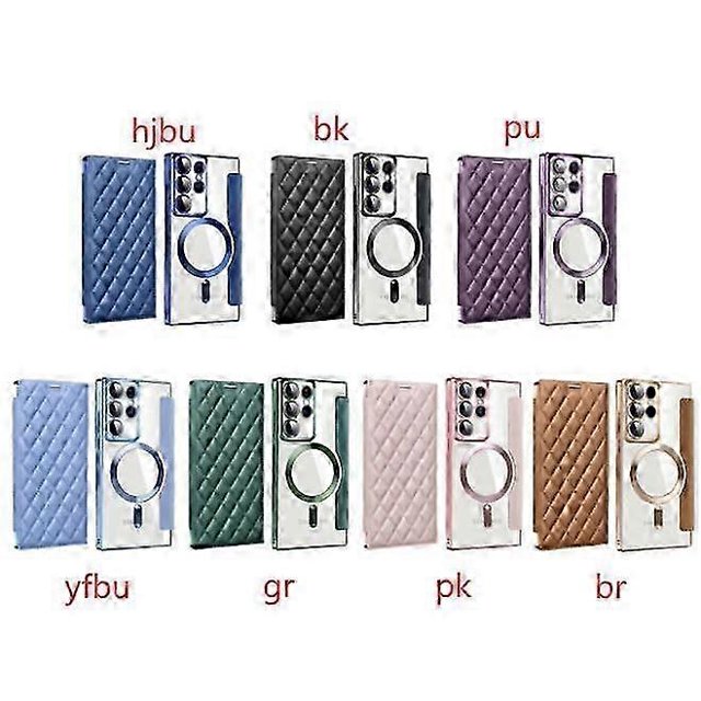 For Samsung Galaxy S24 Flip Leather Case, Magnetic Case Wallet Case with Card Holder Built-in Camera Lens Protector Shockproof Galaxy S24 Case Cover