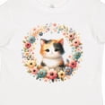 thumbnail image 4 of Inktastic Calico Kitten Cat Lover Wreath Girls Toddler T-Shirt, 4 of 5