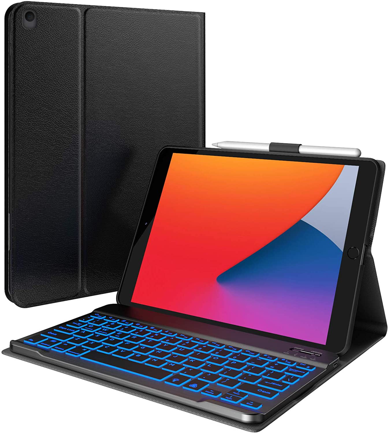 iPad 8th Generation Case with Keyboard & Pencil Holder