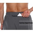 thumbnail image 3 of FEDTOSING Men's 5" Workout Running Shorts Gray Quick Dry Athletic Shorts With Pockets, 3 of 5