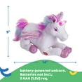thumbnail image 3 of Peluche de Unicornio con Alas Batientes Dazmers Unicornio Musical Rosa con Luces y Sonidos Mágicos, 3 of 9
