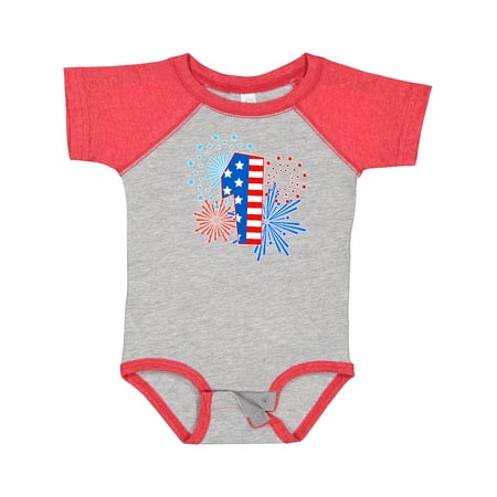 

Inktastic First Birthday- Fourth of July Fireworks Gift Baby Boy or Baby Girl Bodysuit