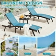 thumbnail image 6 of AECOJOY Outdoor Lounge Chair with Adjustable Positions, Aluminum Chaise Lounge Outdoor for Pool, Garden, Beach, Blue 2 PCS, 6 of 10