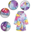 thumbnail image 4 of MXIEZI 2-13T Toddler Kids Girls Cartoon Bathrobe Pajamas with Belt Baby Boys Casual Fleece Bath Towel Hooded Sleepwear, 4 of 9