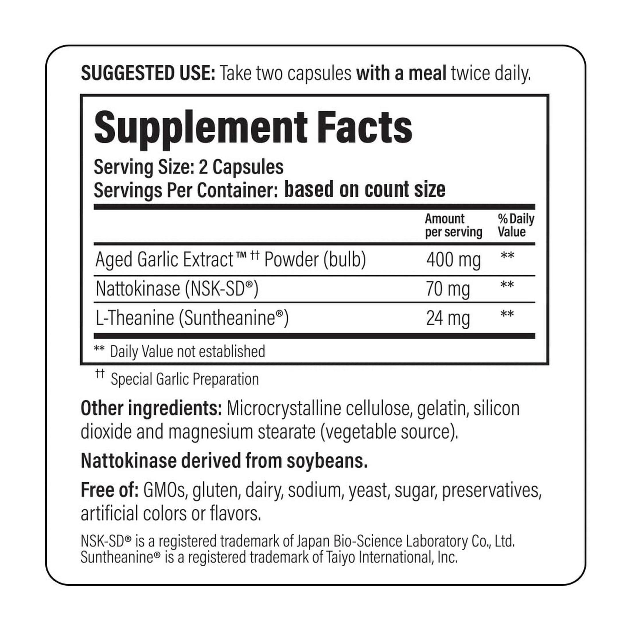 Kyolic Aged Garlic Extract™, Blood Pressure Health, Formula 109, 240 Capsules