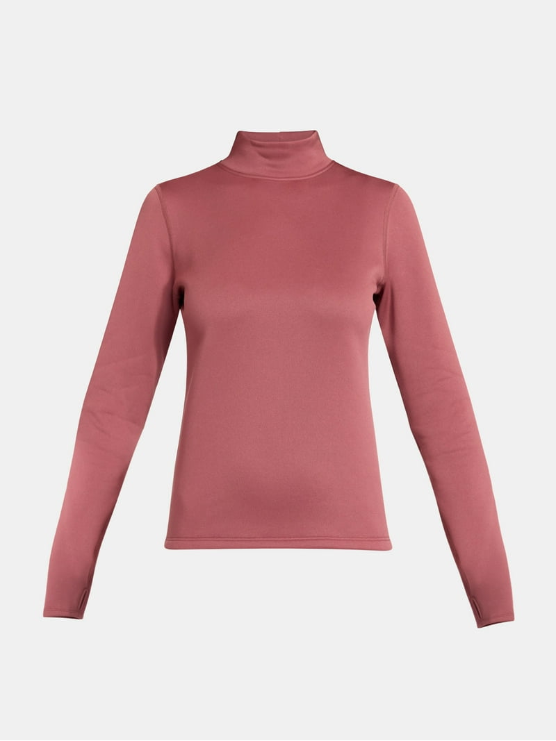 Ozark Trail Women's Warmest Thermal Long Sleeve Fleece Mockneck