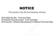 thumbnail image 2 of CMX Front Disc Brake Rotors and Ceramic Pads Kit for Car Kia Rio Hyundai Accent K8C-100281, 2 of 11