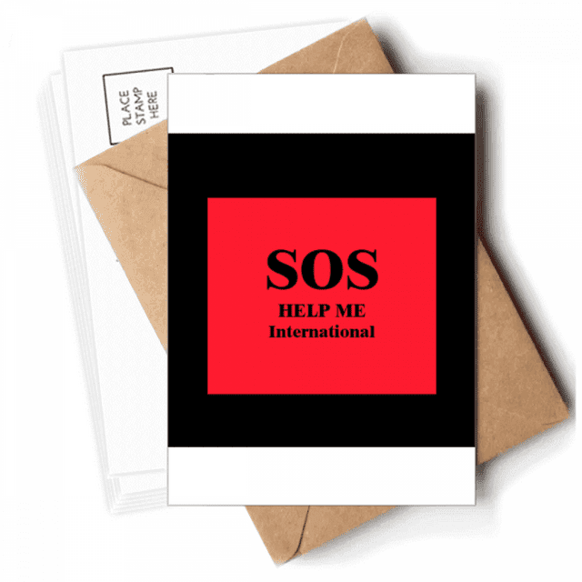 Cartes Postales d'Urgence Cry Help Rescue Enveloppes Cartes Vierges pour Envoi