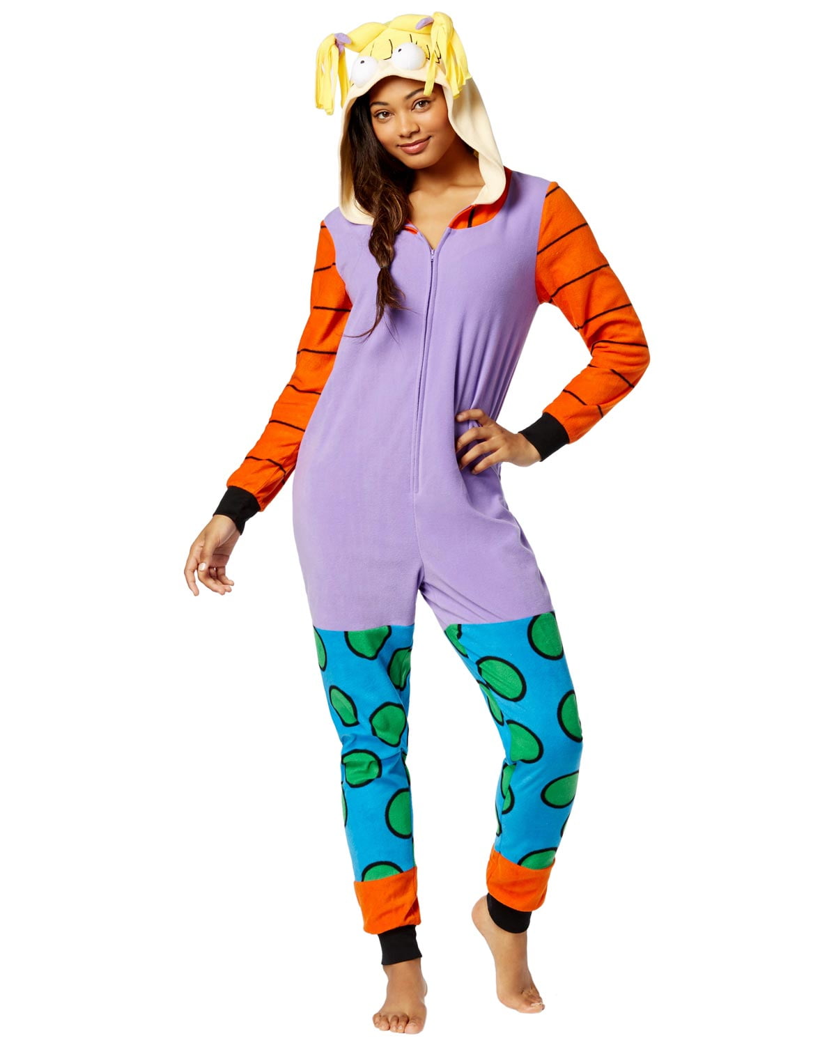 Briefly Stated Womens Angelica Pickles Hooded Pajama Union Suit Medium ...