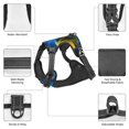 thumbnail image 3 of Vsdgher Sports Tennis Ball Pattern Dog Harness,No Pull Pet Harness with Soft Padded Handle,Adjustable Reflective Vest with 2 Buckles,4 Slide Buckles,S-XL Medium, 3 of 5