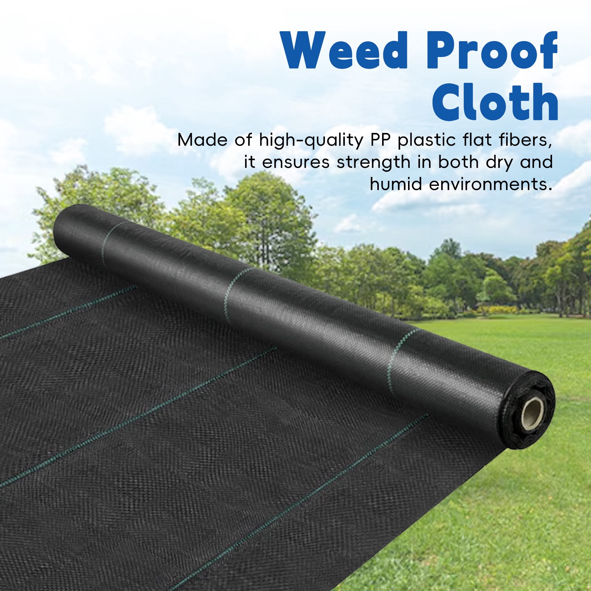 HOSTIC 4FT*150FT Weed Blocker Garden Weed Barrier Heavy Duty Landscape Fabric Weed Control Ground Cover Easy Setup and Superior Weed Control for Gardening, Farming, Agriculture