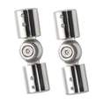 thumbnail image 5 of TISHITA 2x Curtain Rod Corner Connector Adjustable Angle for Bay Window Curtain Rods Bathroom Glass Door Hinged Connector with Screws 25mm polished, 5 of 8
