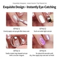 thumbnail image 6 of Professional Ring-Shaped Cat Eye Nail â 2-in-1 Double-Head Tool for Heart & French Designs â Strong Wand for Velvet & Wide Beam Gel Polish Effects, 6 of 7