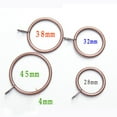 thumbnail image 3 of SENRISE 20pcs Metal Curtain Rod Rings Drapery Rings for Rods 8mm-45mm (Red Bronze/Bronze/Silver/Black), 3 of 5