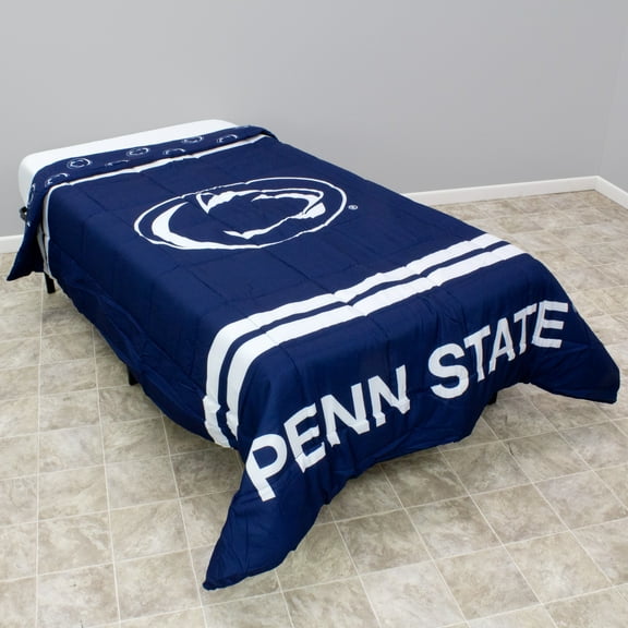 College Covers Penn State Nittany Lions Reversible Big Logo Soft and Colorful Comforter, Full
