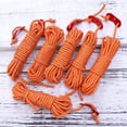 thumbnail image 3 of CIMAXIC 6 Pack 4M 4mm Outdoor Tent Rope Reflective Tent Guy Lines Guide Ropes Camping Hiking Polypropylene Rope Paracord with Aluminum Adjuster for Camping Tent Canopy Awning (Orange), 3 of 4