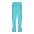 thumbnail image 5 of Miluxas Long Pants for Men Drawstring Side Buttons Straight Breathe Trousers Wide Leg Casual Beach Pant Working Outdoor Wear Sky Blue, 5 of 9