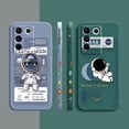 thumbnail image 4 of Case For VIVO S5 S6 S7 S9 S10 S15 S16 S16E T1 V15 V20 V23 PRO 5G Simple Liquid Silicone Case Funny Astronaut Spacewalk, 4 of 5
