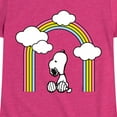 thumbnail image 3 of Peanuts - Snoopy Looking Up Rainbow - Toddler & Youth Girls Short Sleeve Graphic T-Shirt, 3 of 6