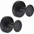 thumbnail image 1 of ganchos de pared de acero inoxidable para baño, cocina, hotel; gancho moderno redondo negro para cocina y baño; marco redondo minimalista moderno; herrajes colgantes., 1 of 1