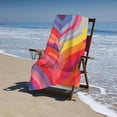 thumbnail image 4 of PHYHOO Rainbow Retro Heart Printed Microfiber Sand Free Pool Towel Lightweight Oversized Quick Dry Absorbent Compact Travel Must Have for The Swimming Summer Cruise Ship Essentials 30x60in, 4 of 8