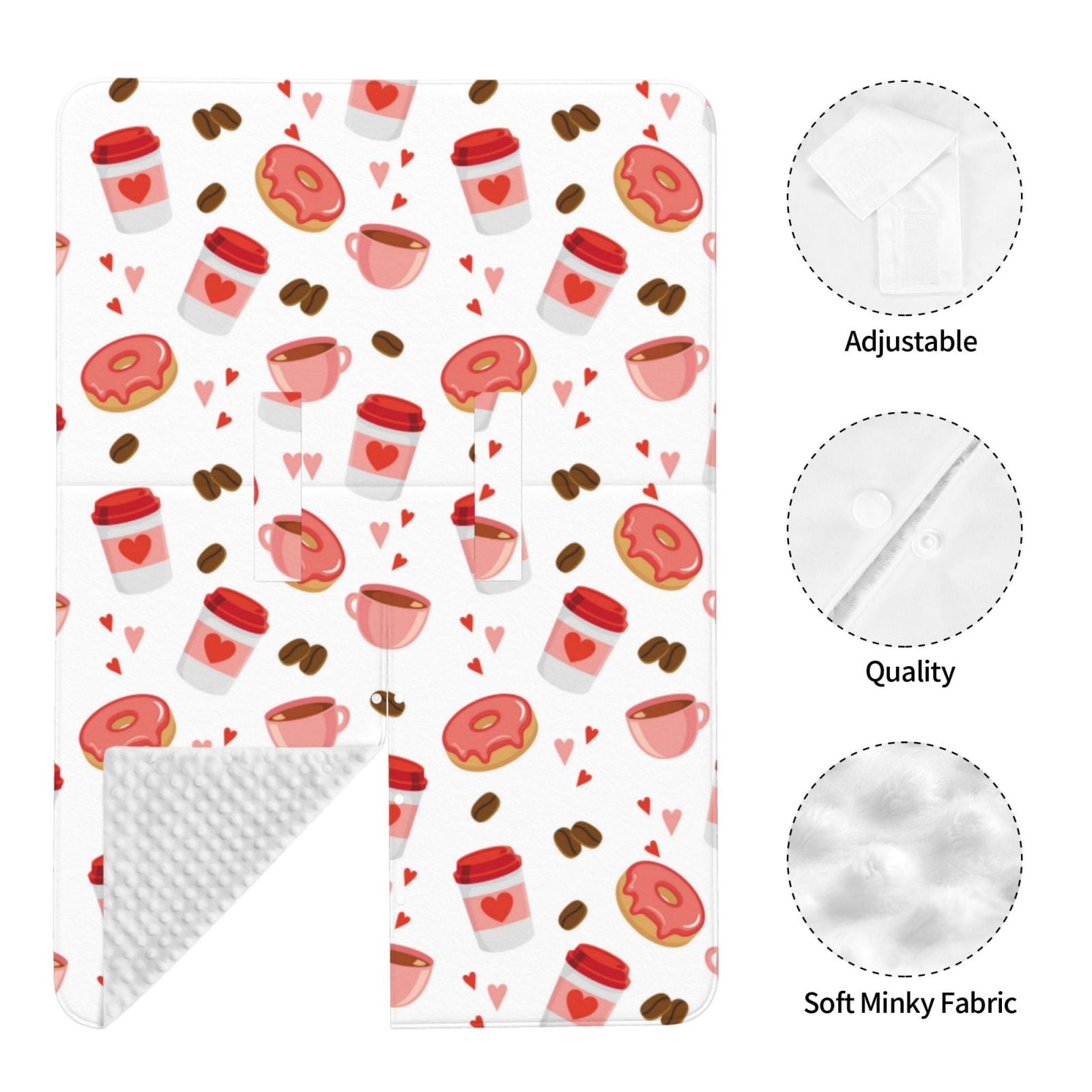 Car Seat Cover Baby - Donut coffee Breathable Infant Car Seat Cover for Baby Carseat, Lightweight Comfort Baby Essentials Must Haves Newborn Stuff for Girl Boy