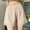 Beige, variant on Womens Pajama Set Fashion Solid Color Lace Pajama Shorts Casual Loose Fit Slim-Leg Sleepwear Summer Pjs for Women