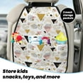 thumbnail image 5 of Naloa Geometric Triangle 2Pcs Anti-Kick Back Seat Cover Kick Mat, Car Seat Protector with 3 Storage Pockets, 5 of 8