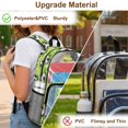 thumbnail image 5 of FKELYI 17 Inch Clear Backpack for Kids Schoolbag Large Capacity Transprent Backpacks for Teens Student Casual Daypack Score A Goal Soccer Print Lightweight Bookbag, 5 of 7