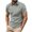 Gray, variant on WREESH Men's Solid Buttoned Henley Shirts Casual Short Sleeve T-Shirt with Turn Down Collar and Button Detail a Classic Solid Color Top for Everyday Wear Gray