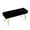 Black, variant on Velvet Entryway Bench with Gold Legs,Make up Ottoman for Bedroom,End of Bed Footrest with No Arms,Extra Seating for Living Room,Black