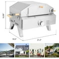 ROVSUN 2in1 Outdoor Pizza Oven & Gas Grill, Portable Stainless Steel Propane Griller and Pizza