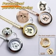 thumbnail image 4 of Pet Fur Necklace Personalized Hair Locket Keepsake Custom Pet Memorial Necklace Stainless Steel Cremation Jewelry Pendant for Dog Cat Ashes Engraved Portrait Photo & Name, 4 of 9