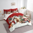 thumbnail image 3 of Castle Fairy Cute Santa Claus Snowman 7-Piece Twin Bedding Sets for Teens Girls Boys,Xmas Snowflake Bedding Comforter Set,Green Red White Breathable Sheet Sets,Ultra Soft Home Decor, 3 of 8