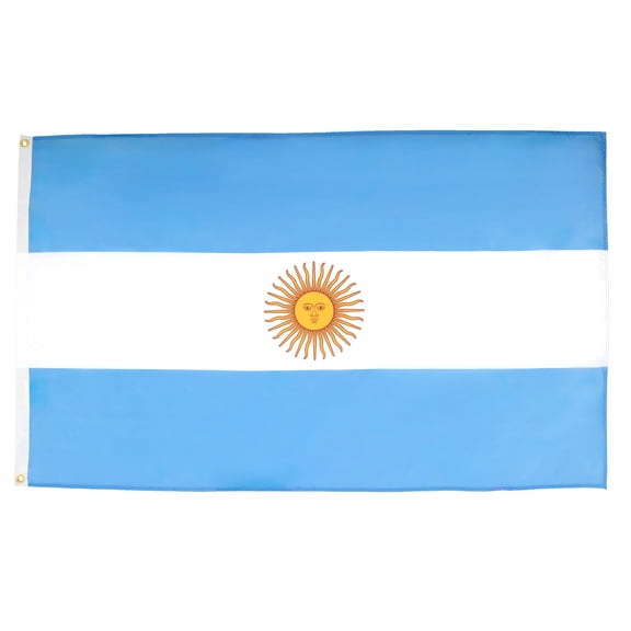 AZ Flag Argentina Flag 3x5 ft Light Polyester 2 Grommets 150x90 cm