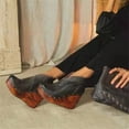 thumbnail image 4 of Short Boots Female Side Zipper Wedges Mid-heel Ladies Boots, 4 of 4