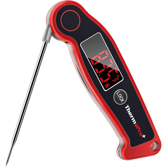 ThermoPro TP19 Waterproof Digital Meat Thermometer for Grilling with Ambidextrous Backlit & Thermocouple Instant