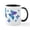 White/Black Inside, variant on CafePress - Electric Blue Butterfly Dance Mug - 11 oz Ceramic Mug - Novelty Coffee Tea Cup