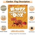 thumbnail image 2 of Seasonal Garden Flags Thanksgiving 28X40 Inch Double Sided Linen Decor for Thanksgiving, Fall Garden Flags for Outside, Holiday Yard Outdoor Decoration - Turkey02, 2 of 6
