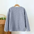 thumbnail image 4 of NAFUU Womens Fuzzy Pajamas Tops Winter Warm Coats Long Sleeve Button Down Sleepwear Shirts Thick Plush House Coats Cozy Flannel Outerwear Holiday Pajama Sets, 4 of 4
