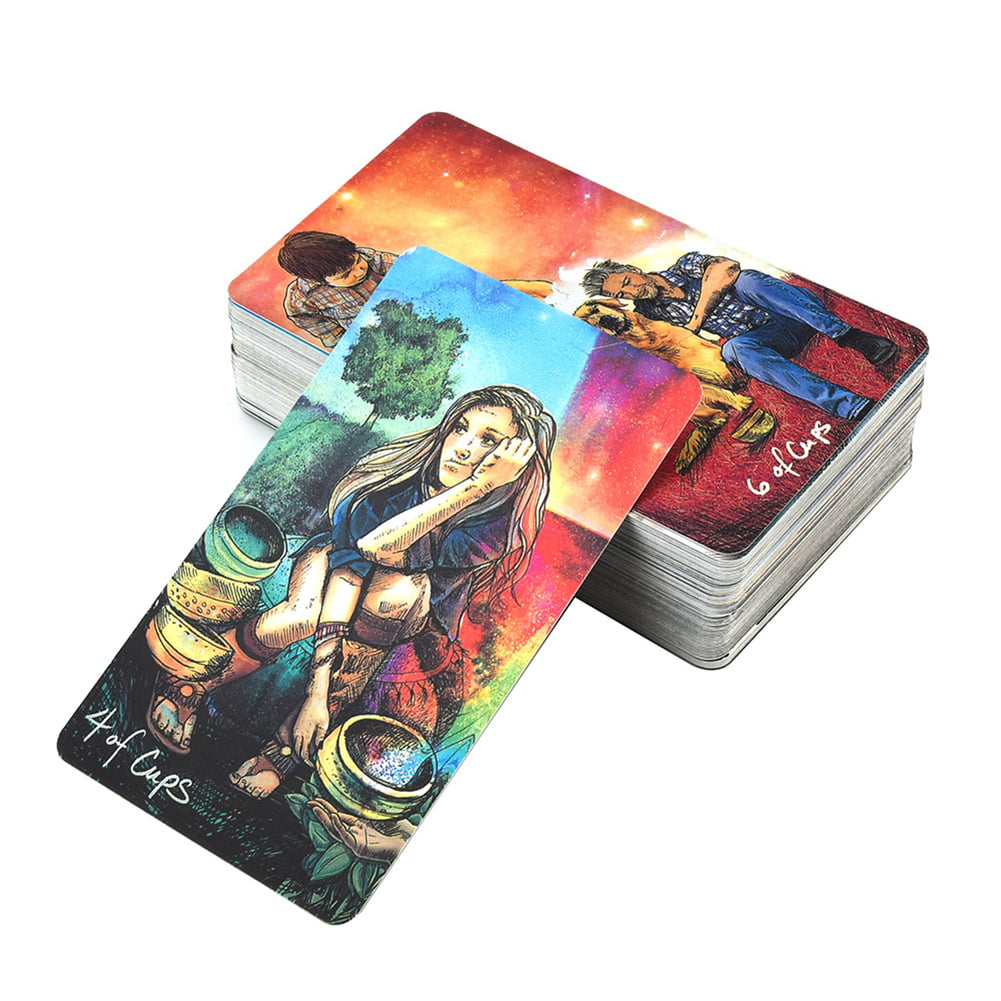 Tarot Cards Light Seers Tarot Deck Party Game and Tarot Cloth Party Playing Card Game Entertainment 