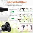 thumbnail image 3 of Difusor de pelo universal, accesorio difusor para secador de pelo para cabello rizado y ondulado natural, difusor profesional para secador de pelo, ajustable de 1,4 pulgadas a 2,6 pulgadas, 3 of 5