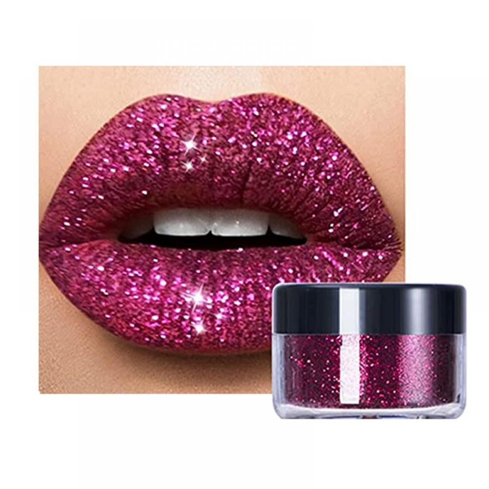 Matte to Glitter Liquid Lipstick Long Lasting LipsDiamond Red Pink