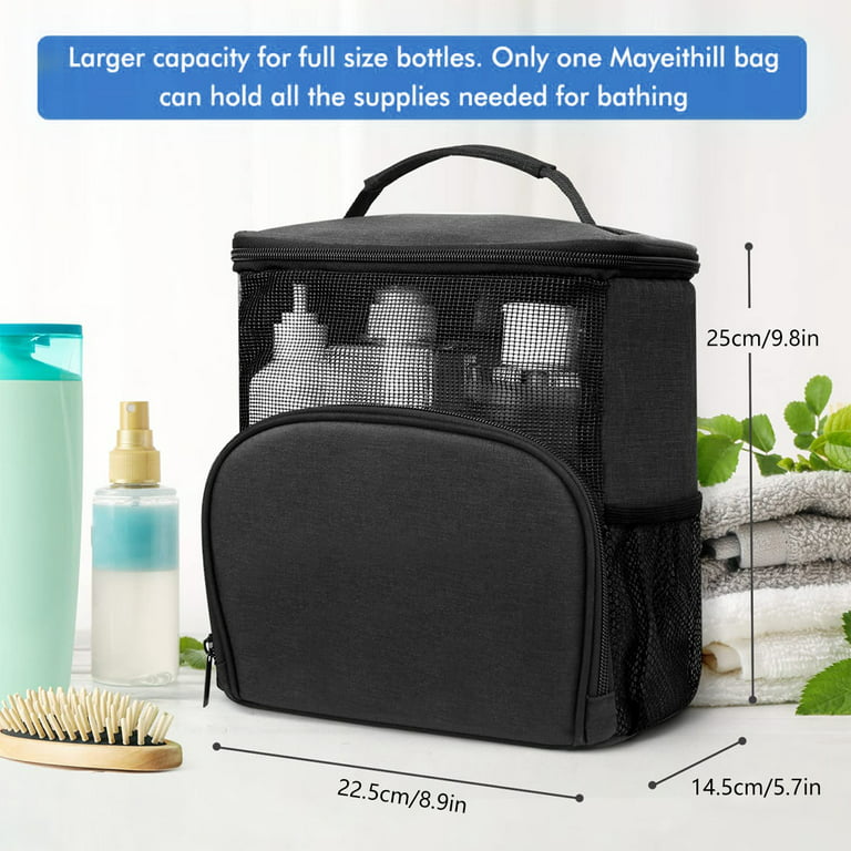 Shower Caddy Bag Portable Hanging Shower Tote Bags with Hook Travel  Toiletry Bag for Men and Women Large Cosmetics Makeup Organizer Pouch for  College Dorm Room 